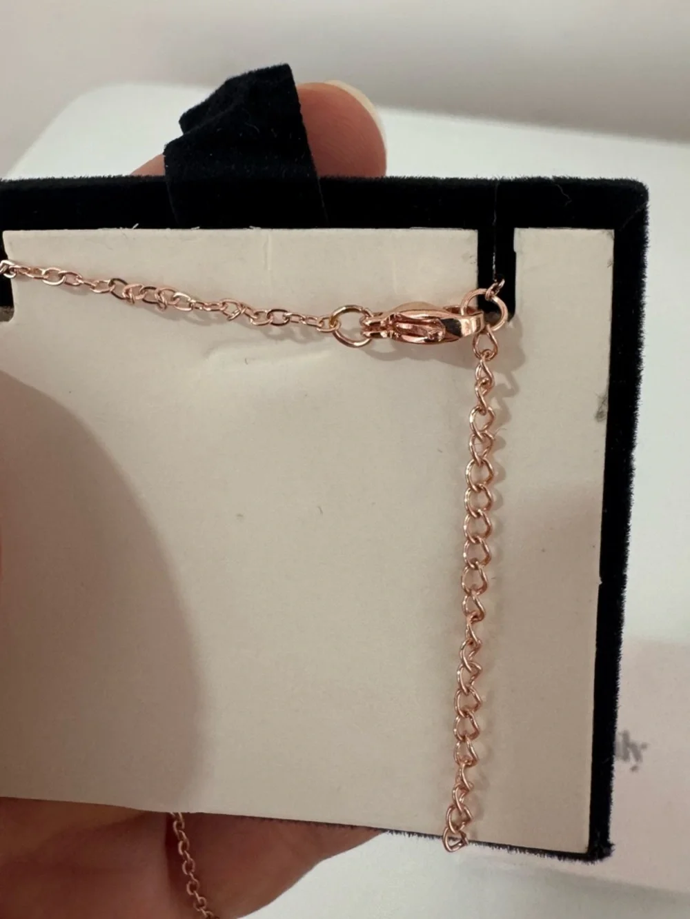Mint&Lily Infinity & Cross Pendant Necklace in Rose Gold